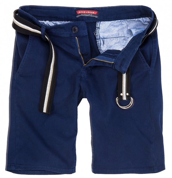 Rock Creek Herren Chino Shorts mit Gürtel RC-2133