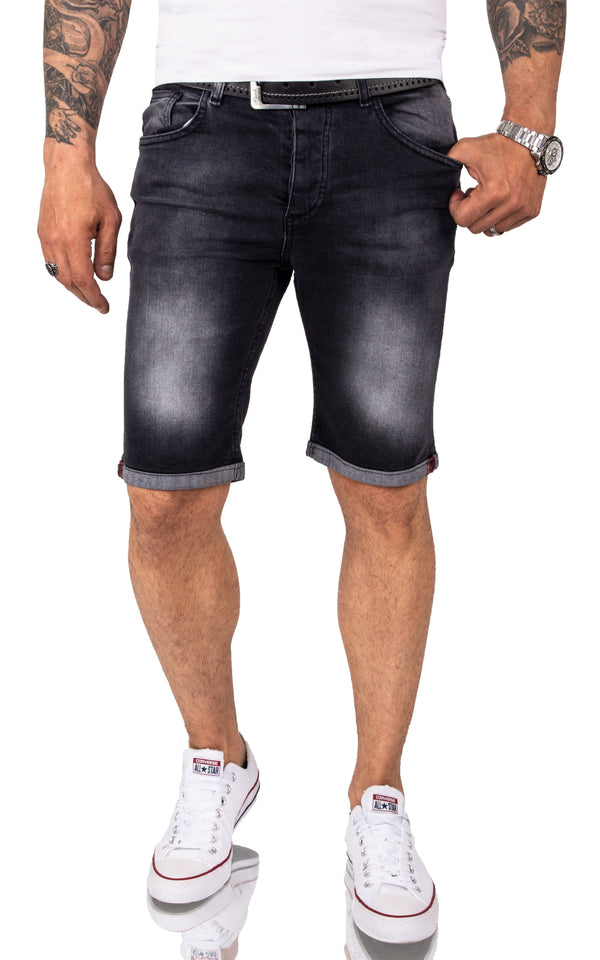 Rock Creek Herren Jeansshorts Slim Fit Dunkelgrau RC-2214_83197.jpg