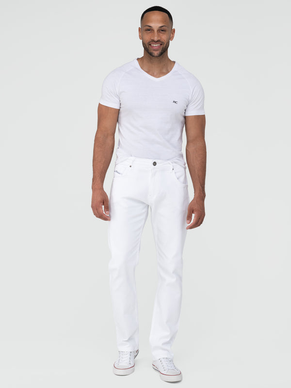 Rock Creek Herren Jeans Regular Fit Weiß RC-2442