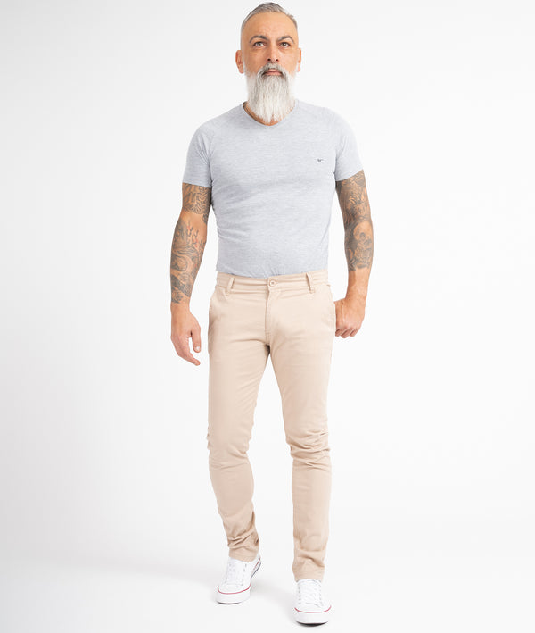 Indumentum Herren Chino Hose Slim Fit IS-305
