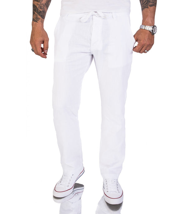 Rock Creek Herren Leinen-Optik Hose Stoffhose RC-2152