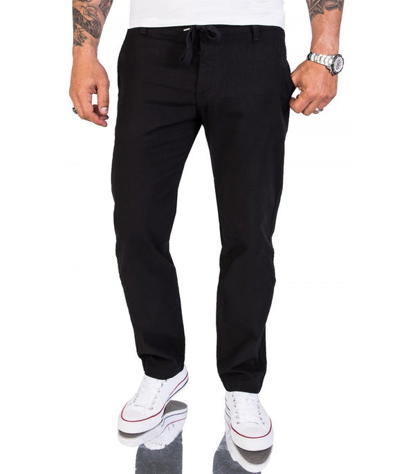 Rock Creek Herren Leinen-Optik Hose Stoffhose RC-2152