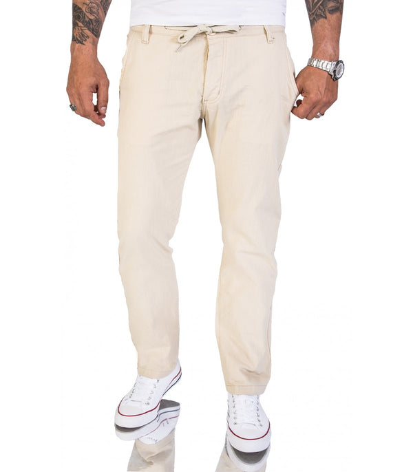 Rock Creek Herren Leinen-Optik Hose Stoffhose RC-2152