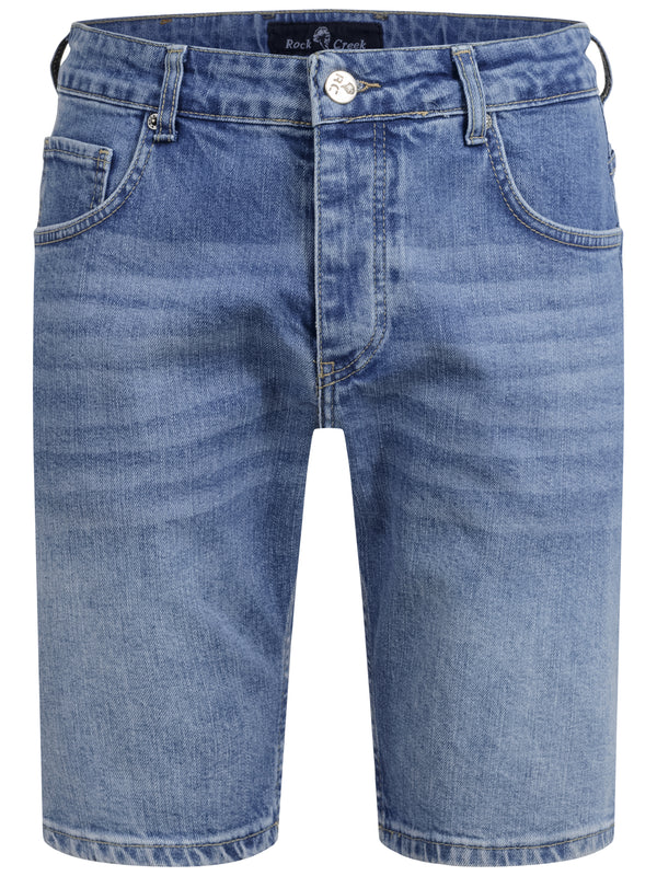 Rock Creek Herren Jeans Shorts Blau RC-2450