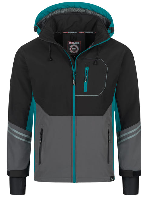 Veste Softshell Rock Creek H-344 Pour Homme - Imperméable, Coupe-vent, Respirante - Idéale Randonnée Et Ville - 1