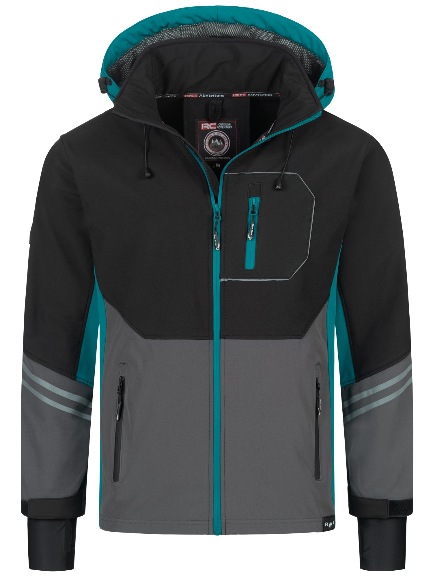 Veste Softshell Rock Creek H-344 Pour Homme - Imperméable, Coupe-vent, Respirante - Idéale Randonnée Et Ville
