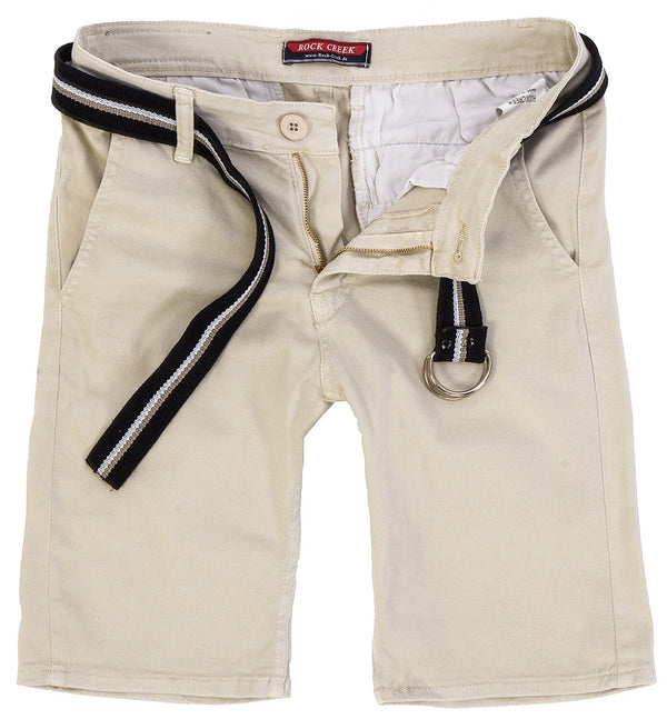Rock Creek Herren Chino Shorts mit Gürtel RC-2133