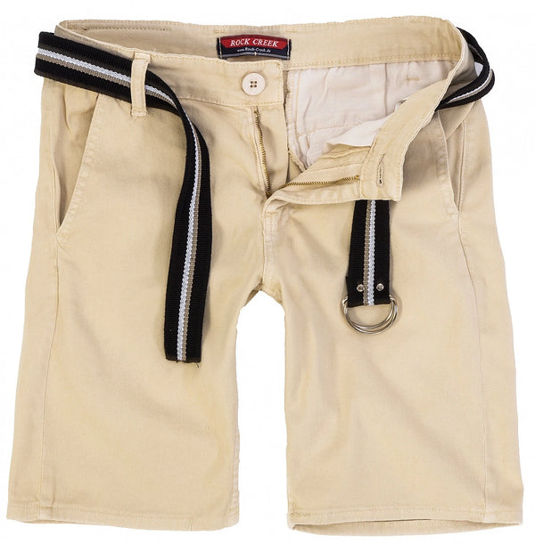 Rock Creek Herren Chino Shorts mit Gürtel RC-2133