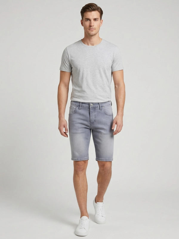 Rock Creek Herren Jeans Shorts Grau RC-2451