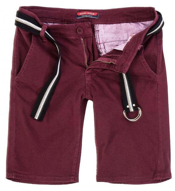 Rock Creek Herren Chino Shorts mit Gürtel RC-2133