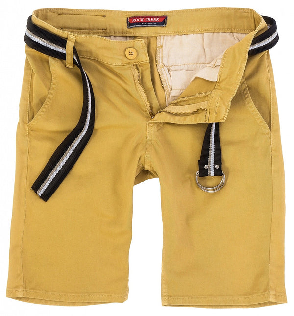 Rock Creek Herren Chino Shorts mit Gürtel RC-2133