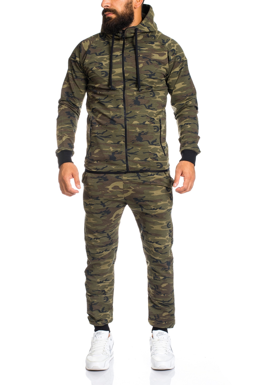 Men's camouflage army jogging suit jogging pants jacket trackies ...